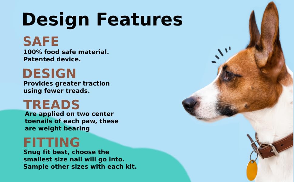 Dr. McHenry's Dog Toe Treads: mayor superficie de agarre para caminar con seguridad.