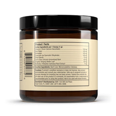 Dr Mercola Bark y Whiskers: etiqueta clara mostrando ingredientes naturales.