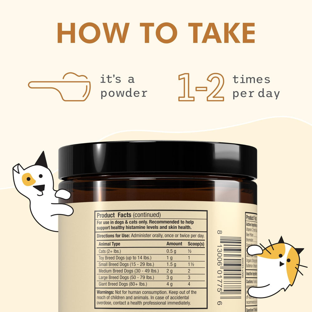Dr Mercola Bark y Whiskers: polvo fácil de mezclar en comida diaria.