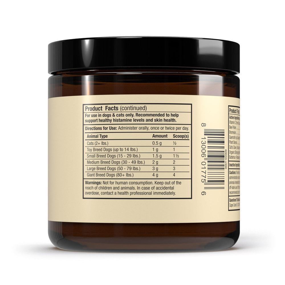 Dr Mercola Bark y Whiskers: quercetina y ortiga para respuestas estacionales.