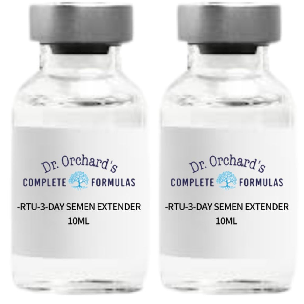 Protección del semen canino durante envío con Dr. Orchard's.