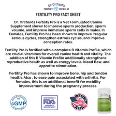 Dr. Orchards Fertility Pro mezcla con comida para administración fácil