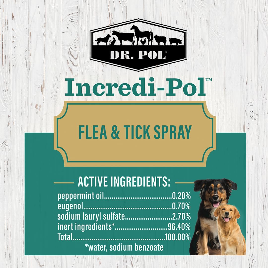 Dr. Pol Incredi-Pol Spray, ayuda a repeler pulgas y garrapatas en casa