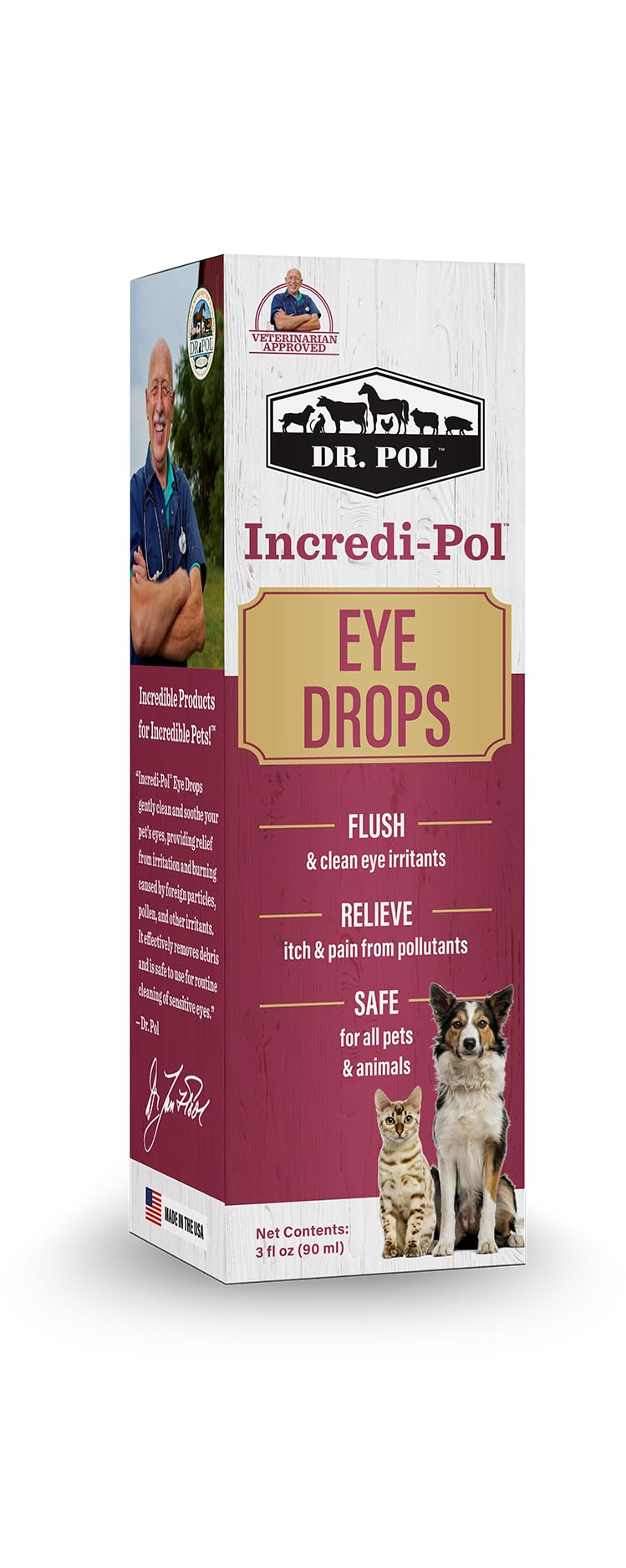 Dr. Pol Incredi-Pol: limpieza suave alrededor de los ojos.
