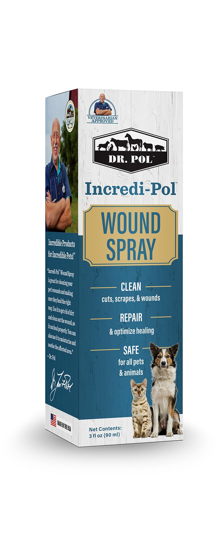 Dr. Pol Incredi-Pol Wound Spray, limpieza de heridas para una recuperación suave