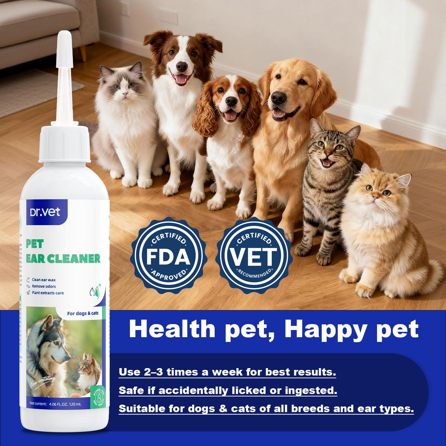 Dr Vet sin parabenos, fórmula segura para mascotas.
