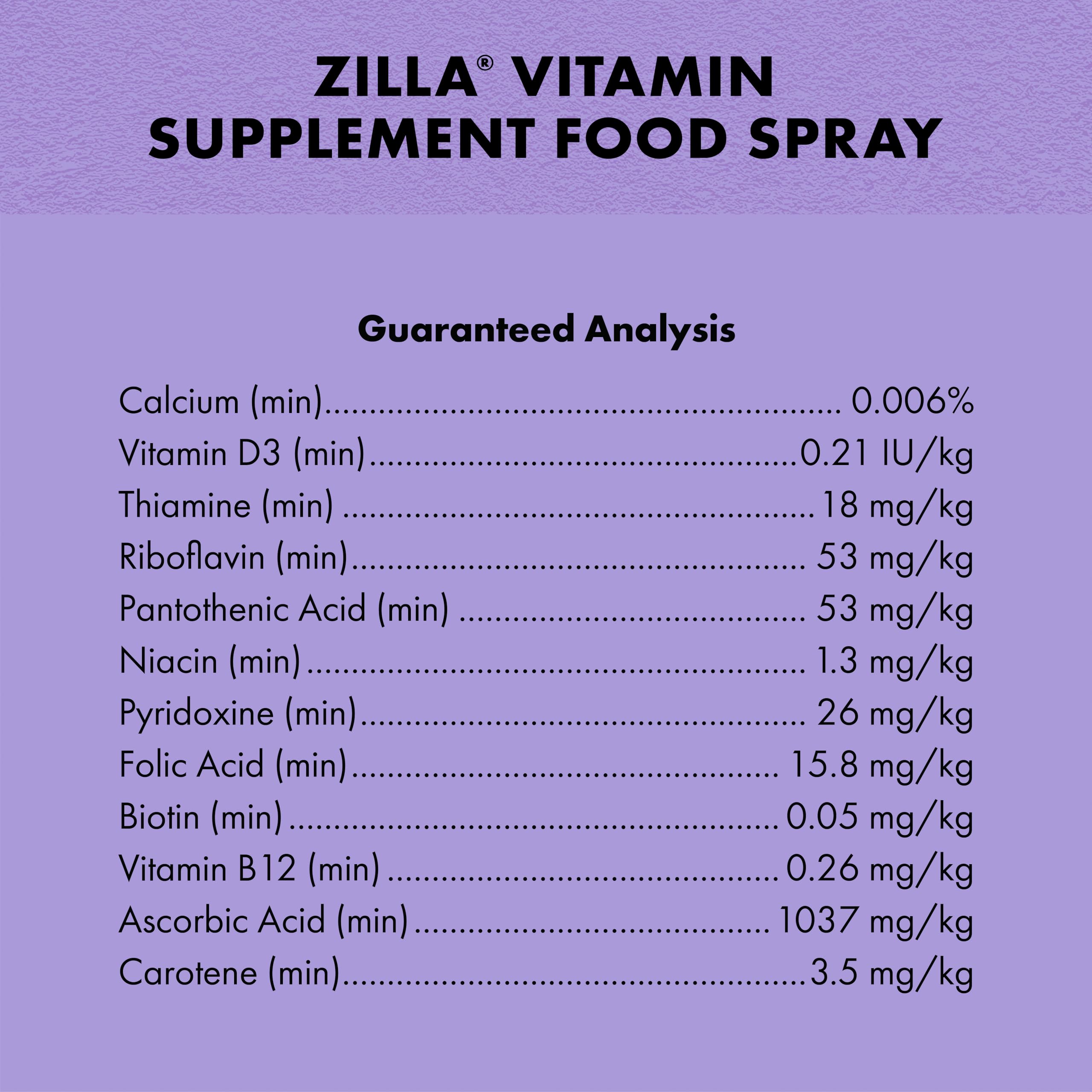 Zilla para dragón barbudo, vitaminas para apoyo nutricional.