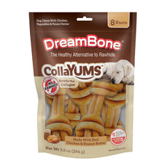 DreamBone CollaYUMS Knots Pack: snack sin rawhide para perros activos.