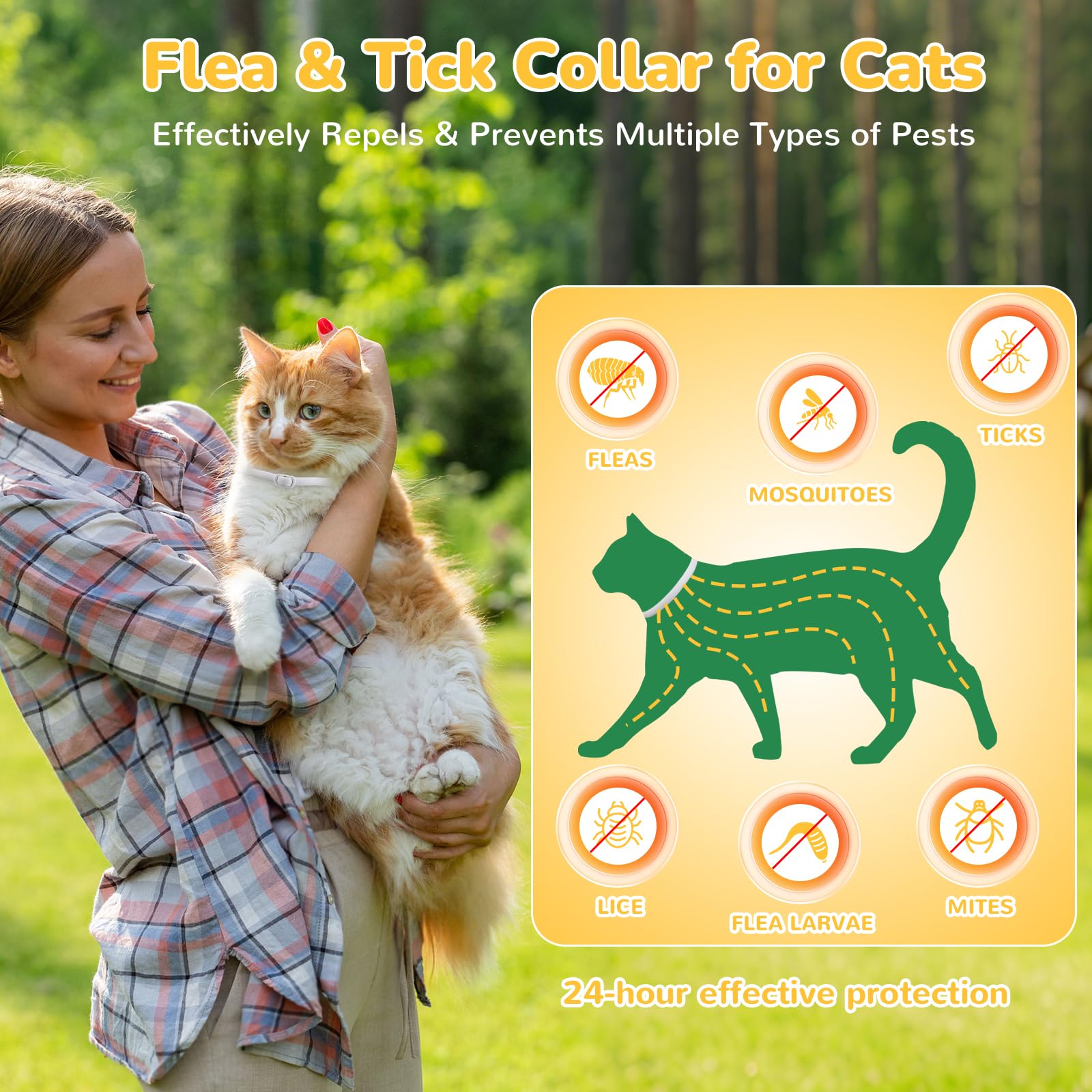 DrFlito collar antipulgas con ingredientes naturales, opción segura para gatos.
