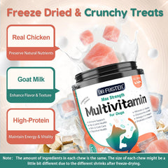 DRFOSTER multivitamínico para perros: etiqueta nutricional clara.