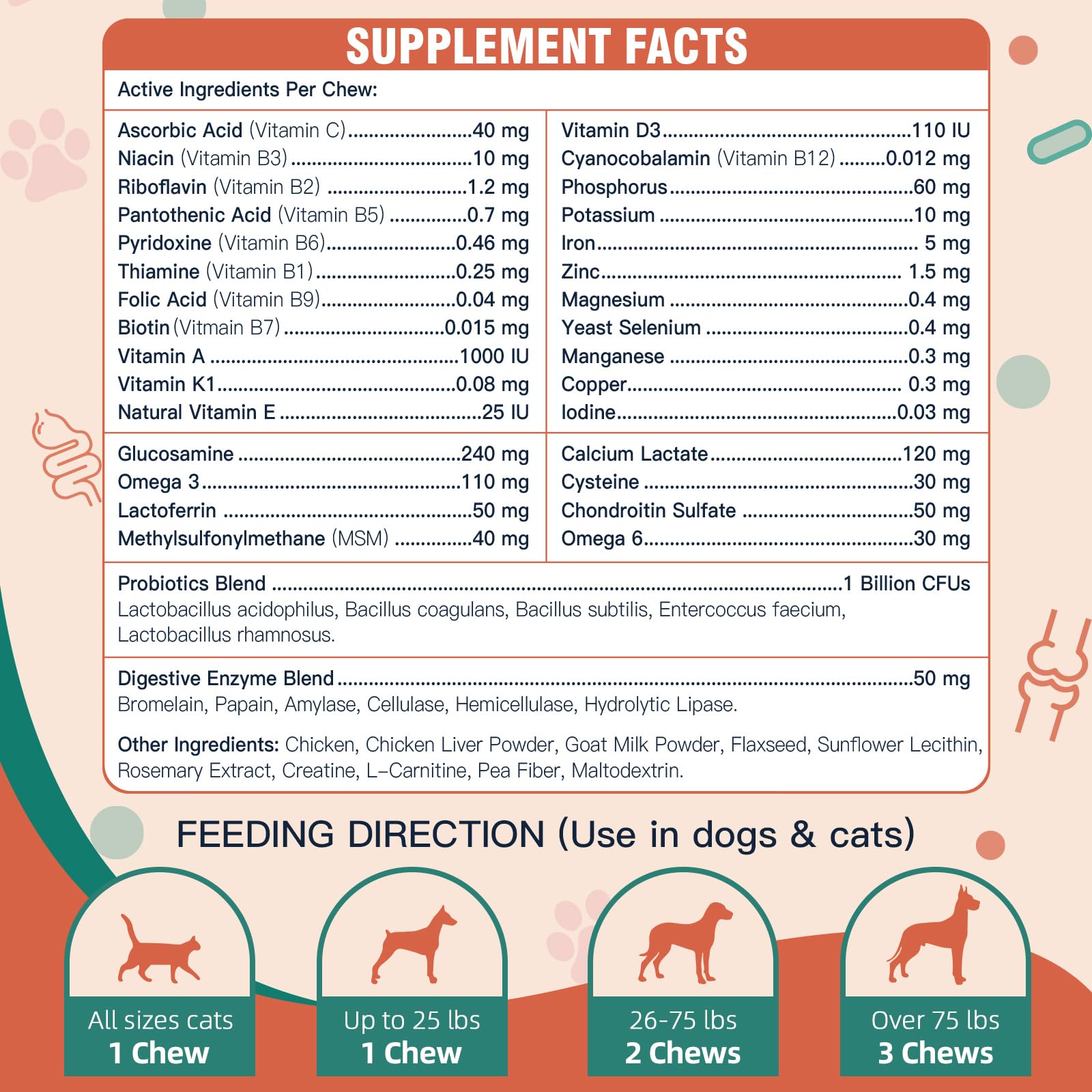 DRFOSTER multivitamínico para perros: probióticos activos para digestión suave.