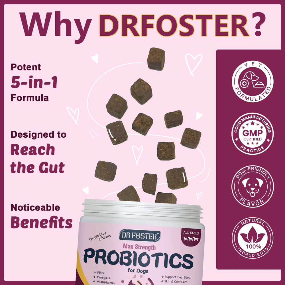 DRFOSTER probióticos con Omega-3 para piel y pelaje