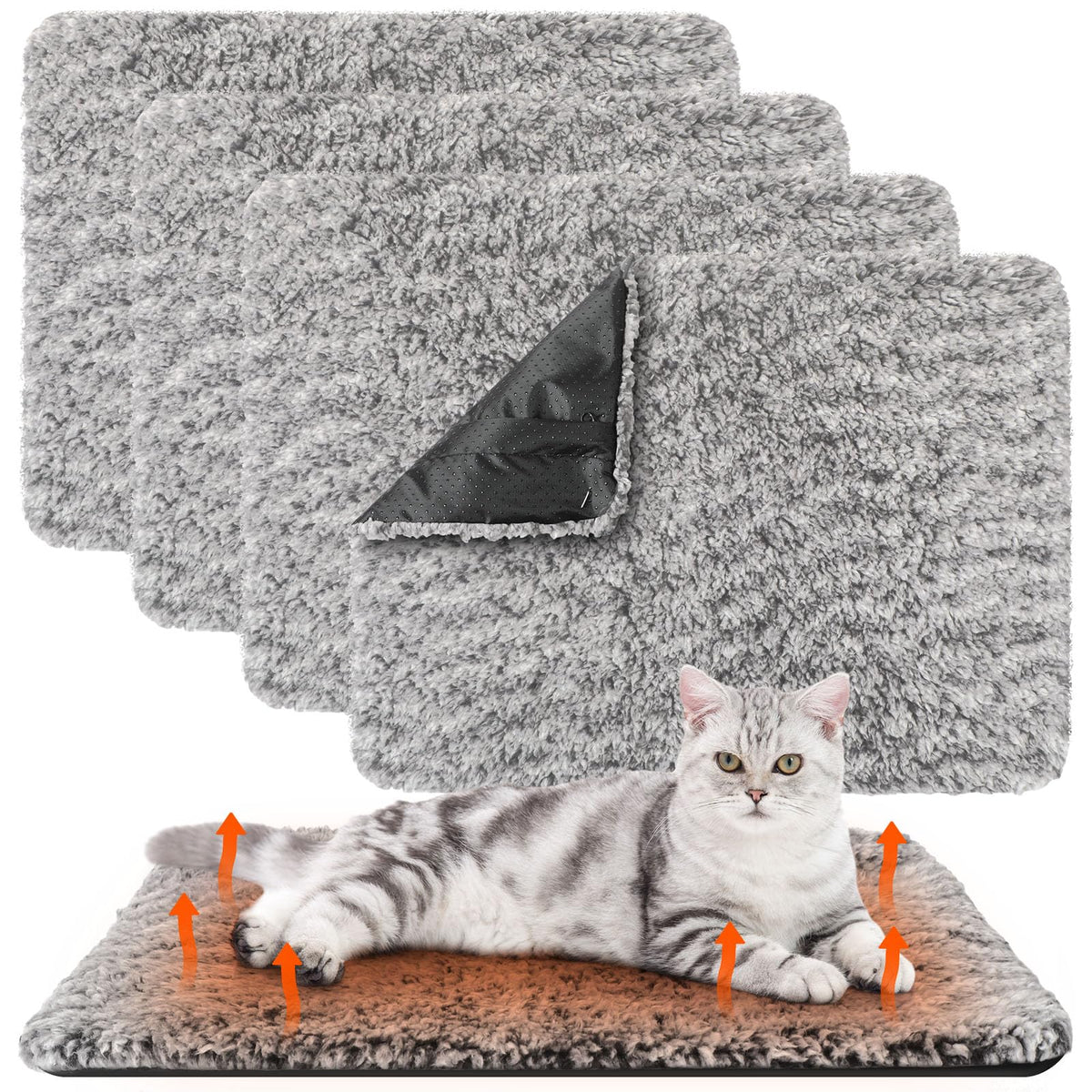Drydiet almohadilla autocalentante para gatos 16x20, calor suave para dormir.