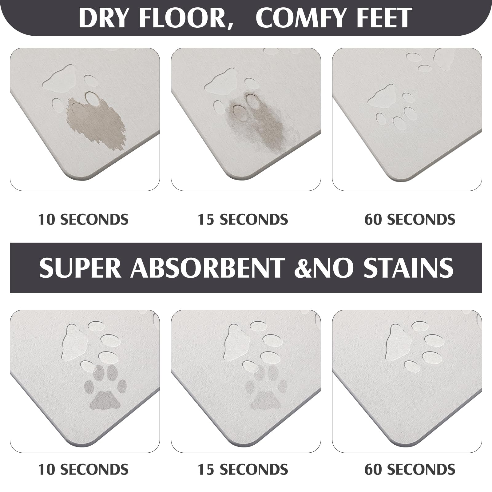 Drydiet piedra diatomita absorbe agua para secado rápido.