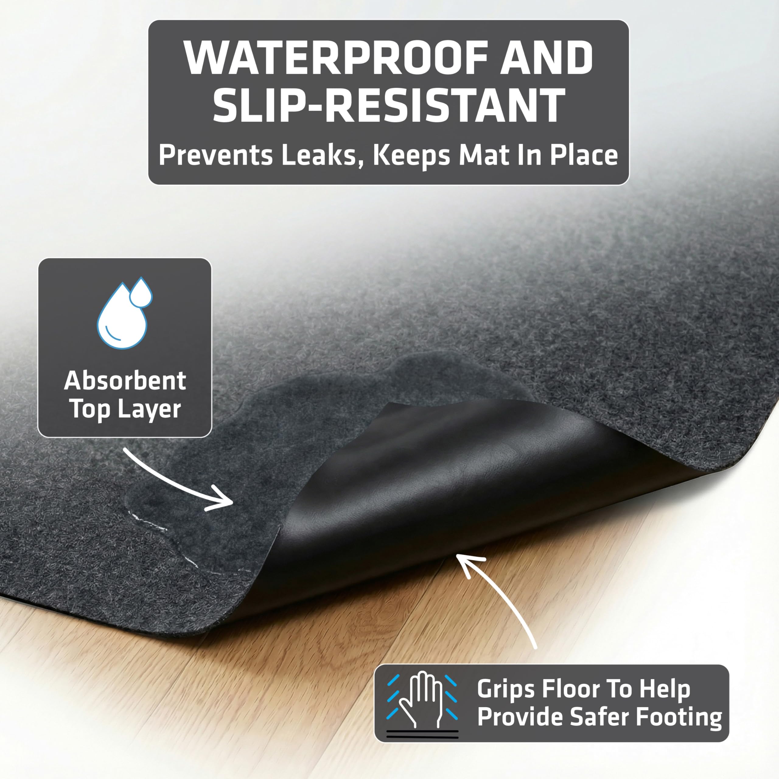Drymate Jumbo: base impermeable y antideslizante que mantiene la alfombra en su lugar.