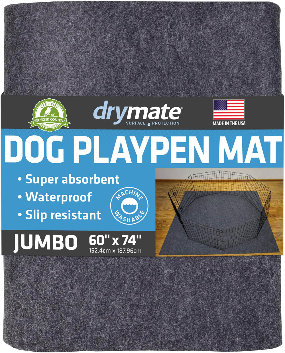 Drymate Jumbo: manta para jaula de perros, protege el piso y ofrece confort.