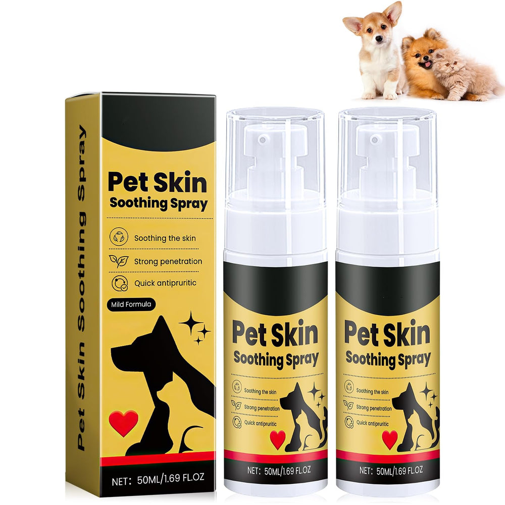 Spray de piel para mascotas de dssuoa en botella, cuidado suave para pieles sensibles.