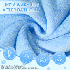 DuckSky: toallas para secado rápido tras baño, ideal para perros y gatos.