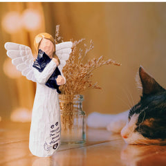 DUDULOVY escultura ángel para gato, regalo memorial significativo.
