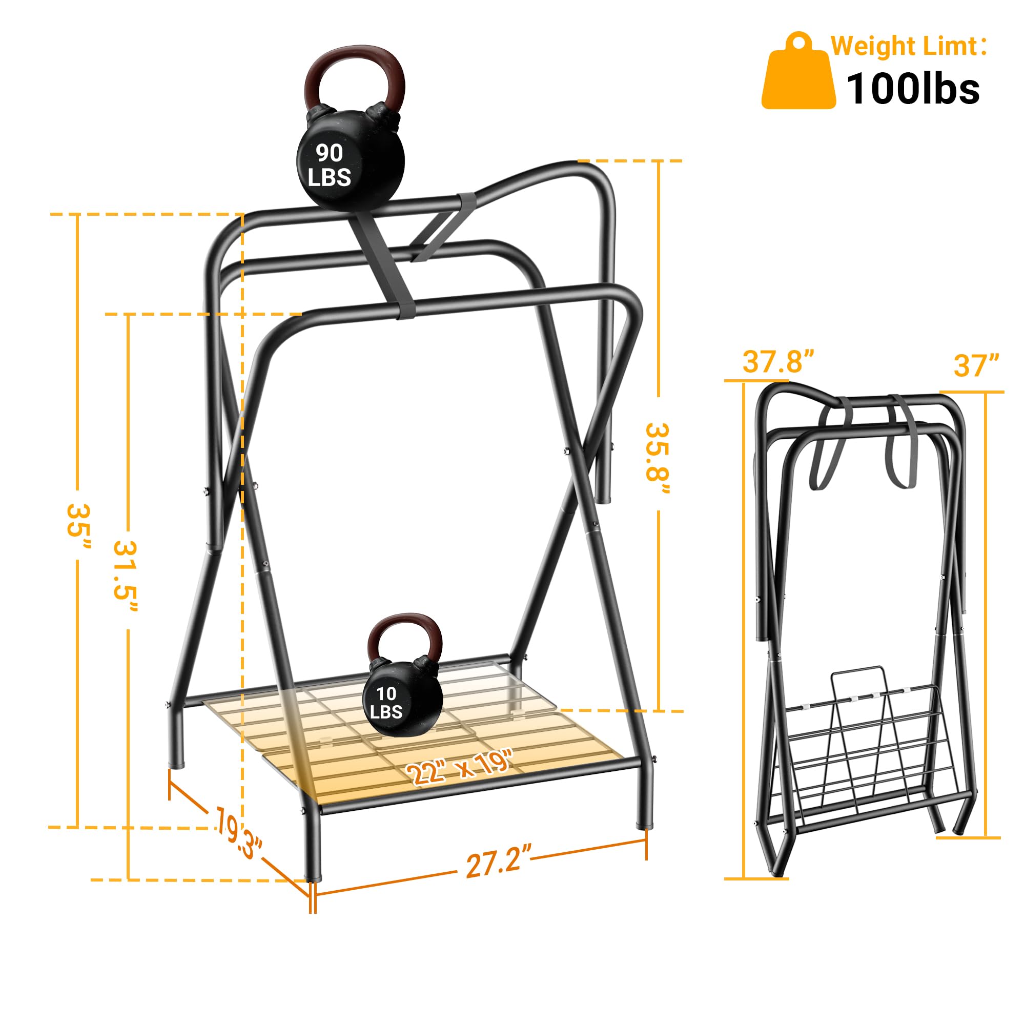 Dunatou soporte para silla de montar resistente para uso diario.