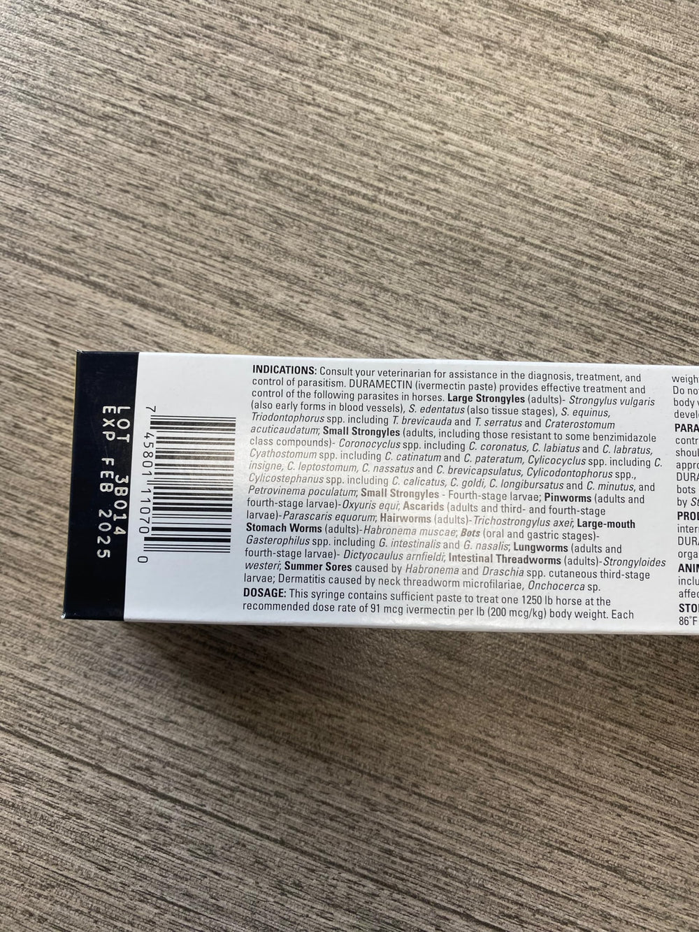 Uso en sementales con Duramectin Paste, cómodo de administrar.