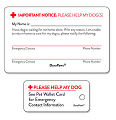DuraPaws, superficie de escritura en reverso para datos de contacto.