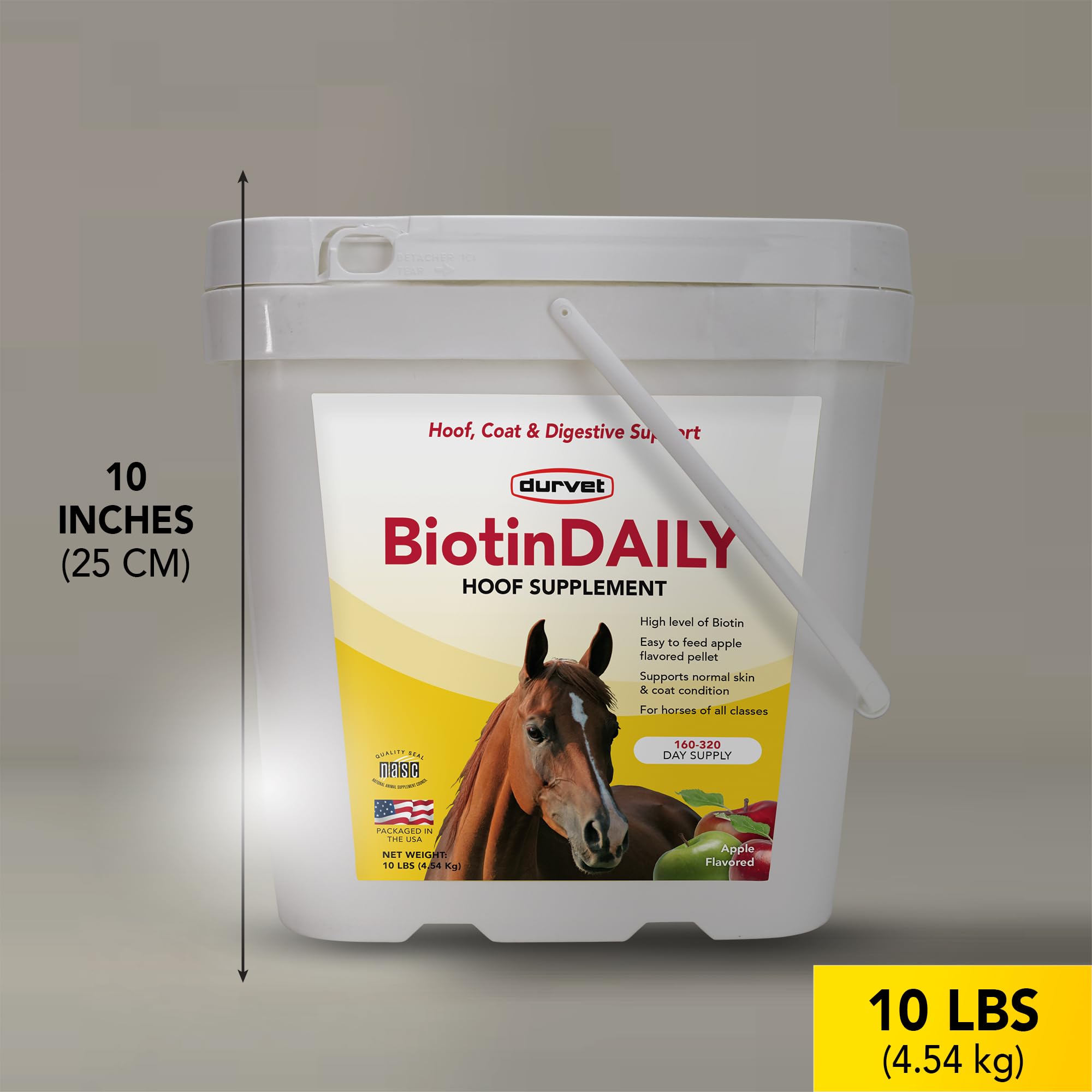 Durvet BIOTIN Daily 10#: apoyo a las pezuñas para una salud estructural.