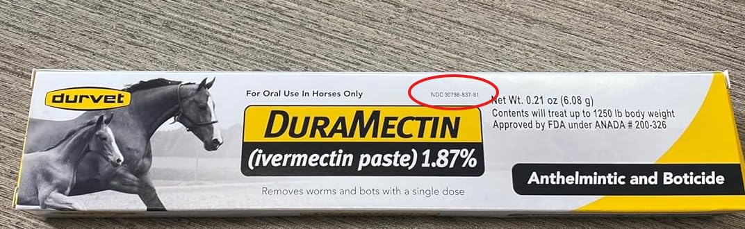 Durvet Duramectin Paste para caballos, envase pack de 2