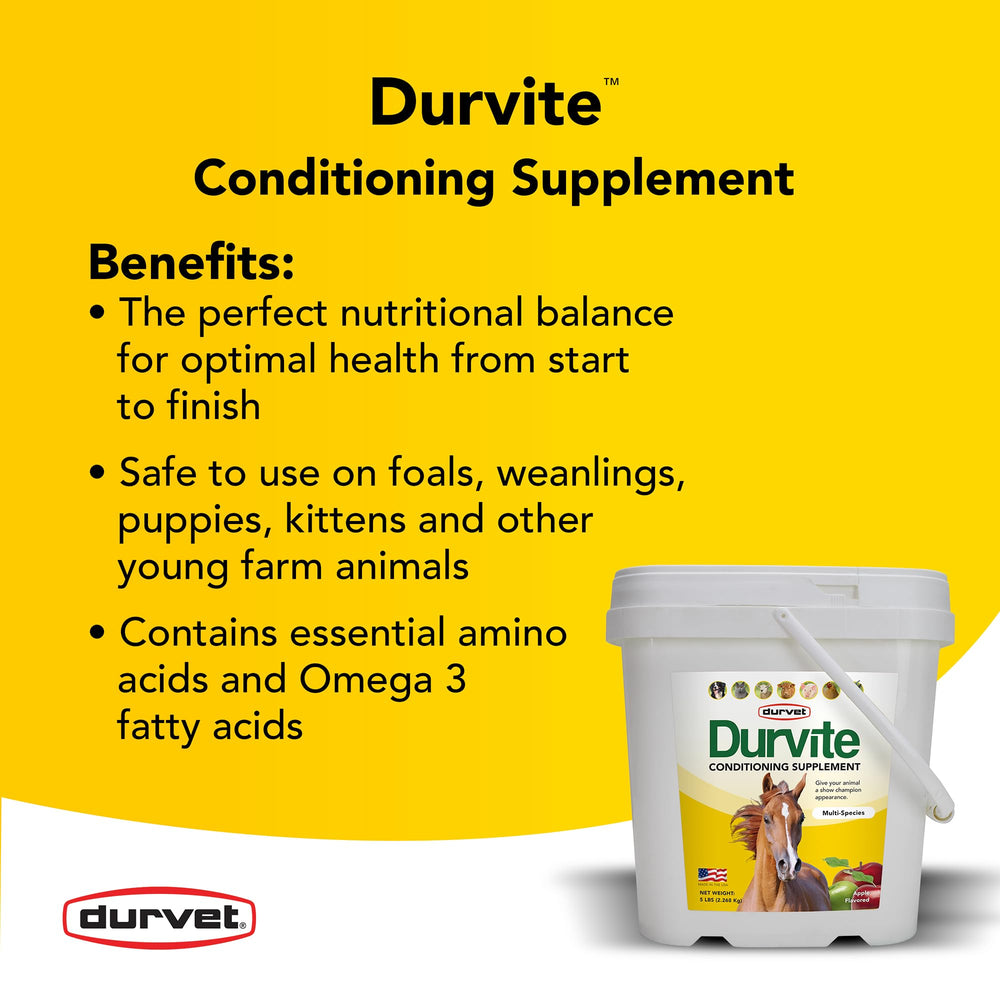 Durvet Durvite: etiqueta informativa para uso seguro en granja.