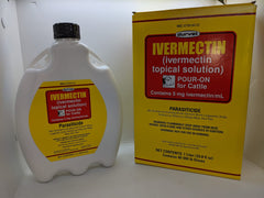 Durvet Ivermectina para aplicación tópica en ganado: botella de 1000 ml lista para usar