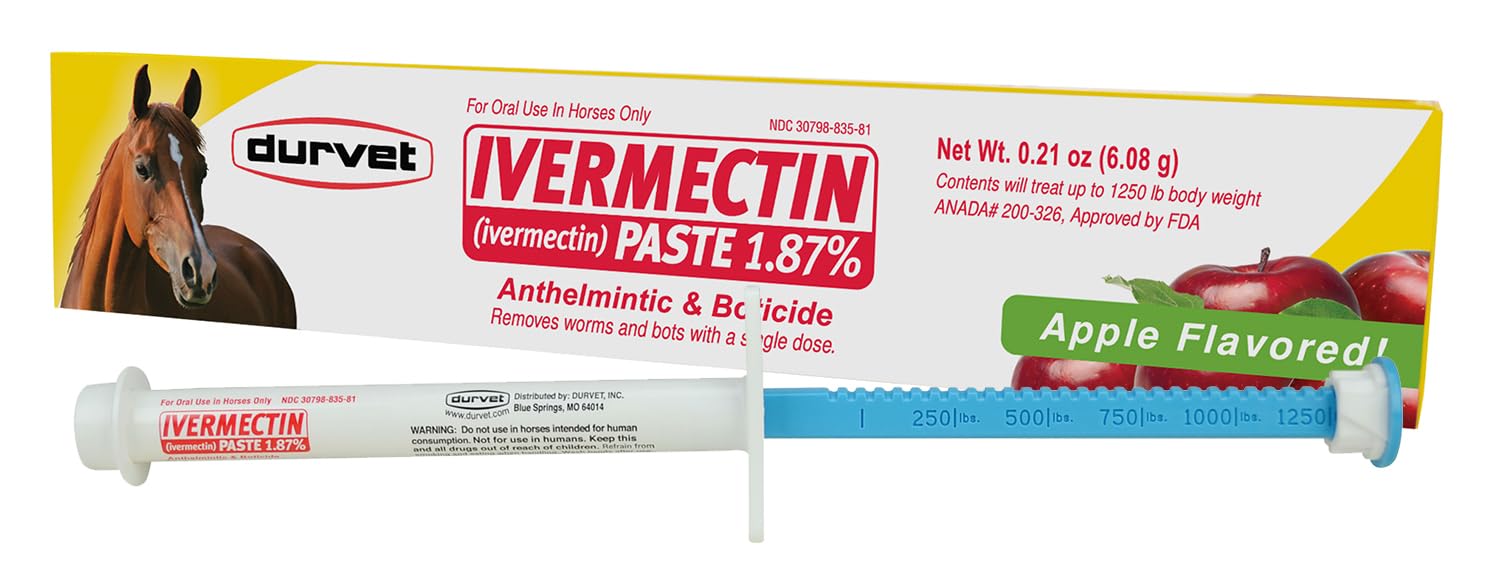 Durvet ivermectina pasta equina, uso oral recomendado para caballos