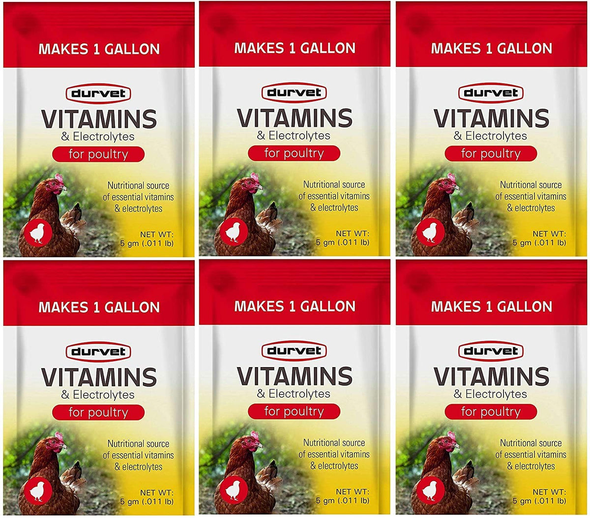Durvet vitaminas y electrolitos para aves, premezcla soluble en agua para hidratación y nutrición
