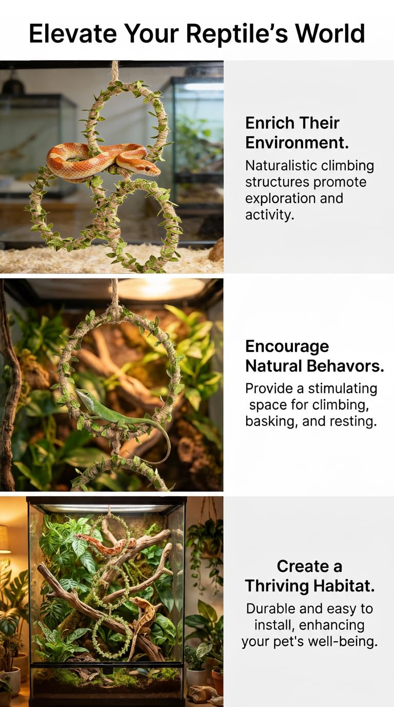Duseu serpiente: accesorios seguros para tanque y enriquecimiento del terrario.