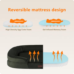 Dwanton funda lavable verde para cama de perro, práctica