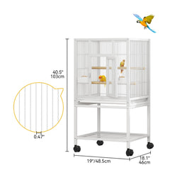 dwvo jaula 41 pulgadas base con ruedas para mover fácilmente.