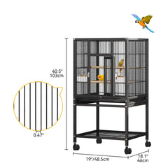 DWVO base rodante para jaula de aves, movilidad cómoda