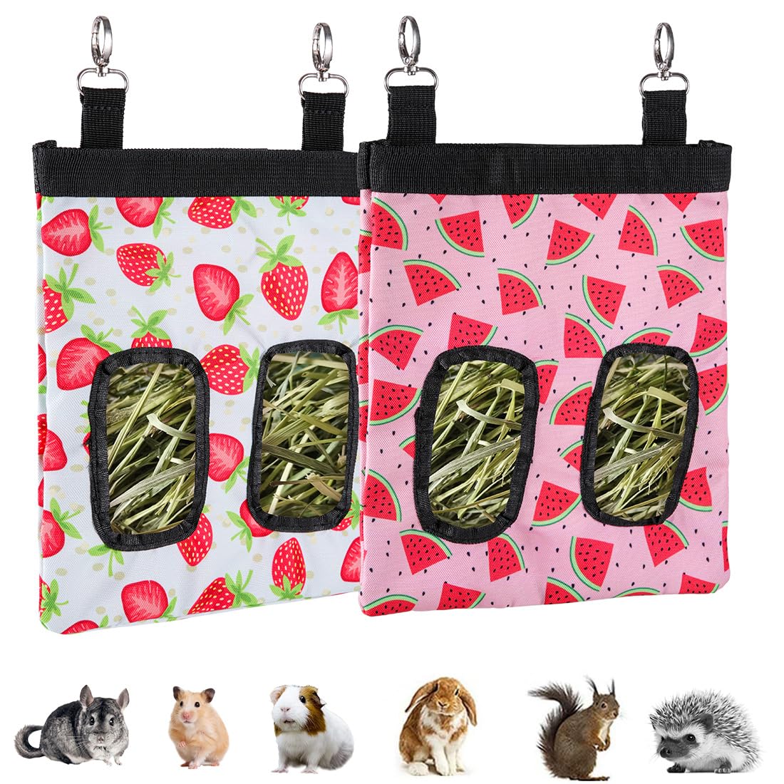 DZWLKJ alimentador de heno para conejo, tamaño 11x9x1, práctico con 2 unidades.