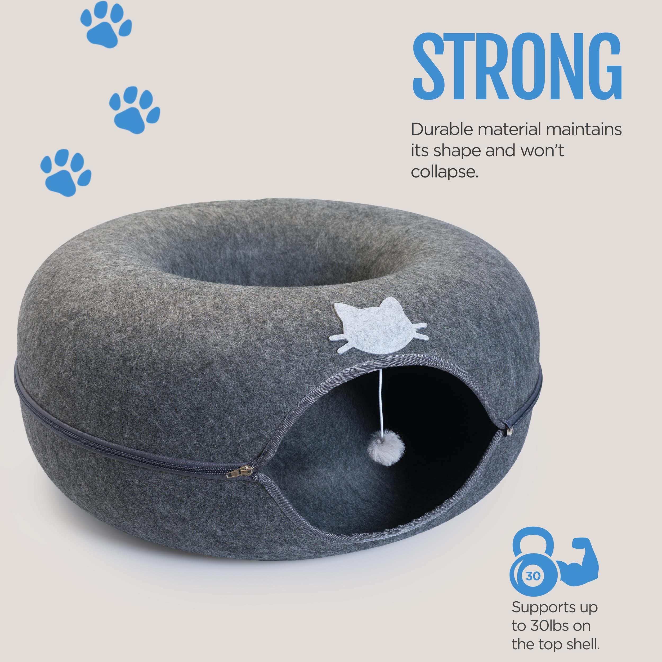 Meow Mansion: tres bolas de juguete para estimular la actividad.