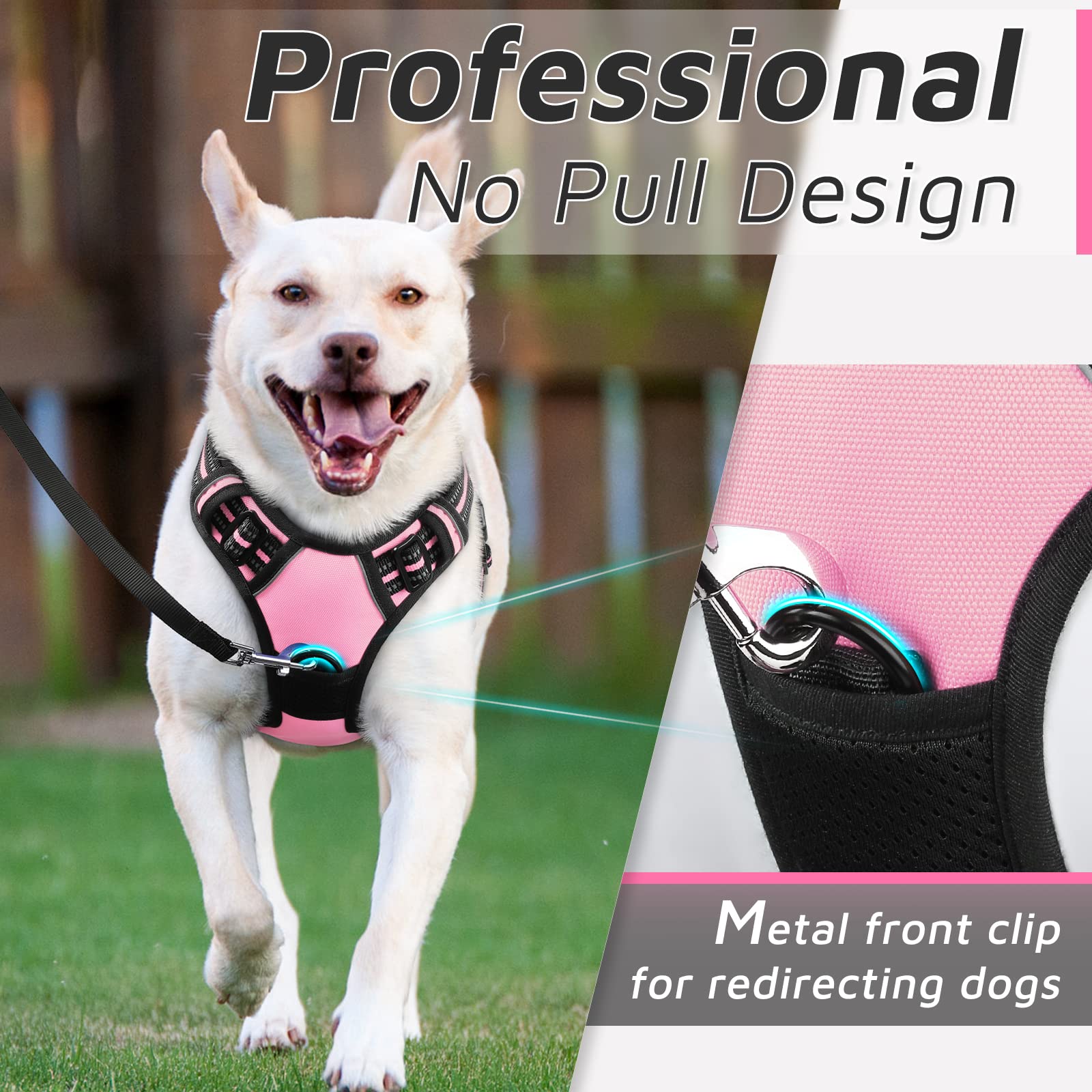 Arnés Eagloo para perro mediano con correas ajustables para ajuste perfecto.