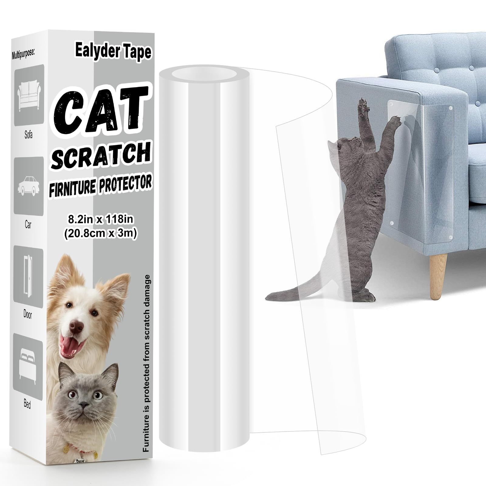Ealyder Tape protector-puerta-transparente, protege contra arañazos.