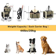 Transportines desmontables Eanpet para mascotas, versátiles para viaje y uso diario.
