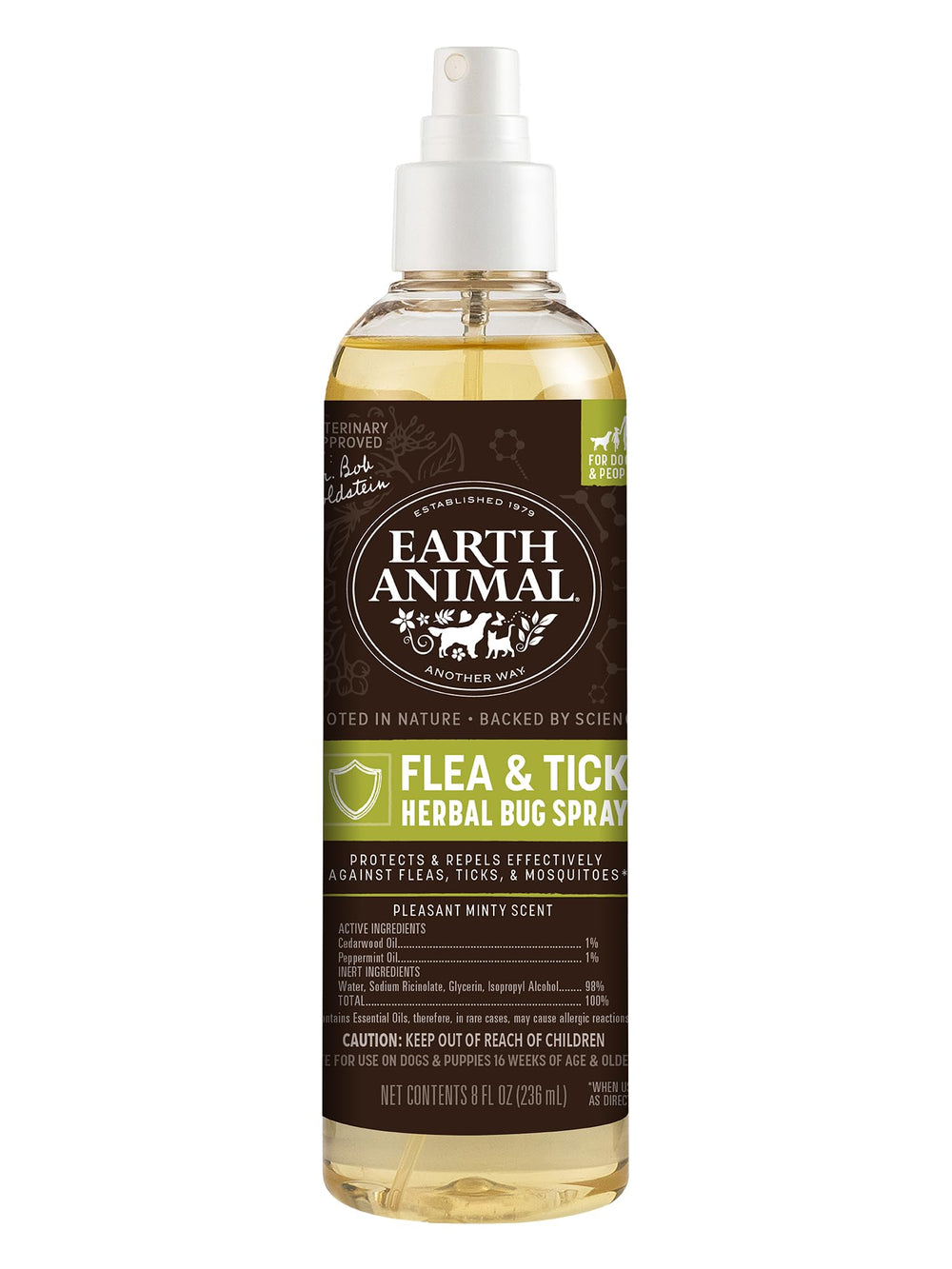 Spray Earth Animal Apothecary para pulgas y garrapatas, protección suave.