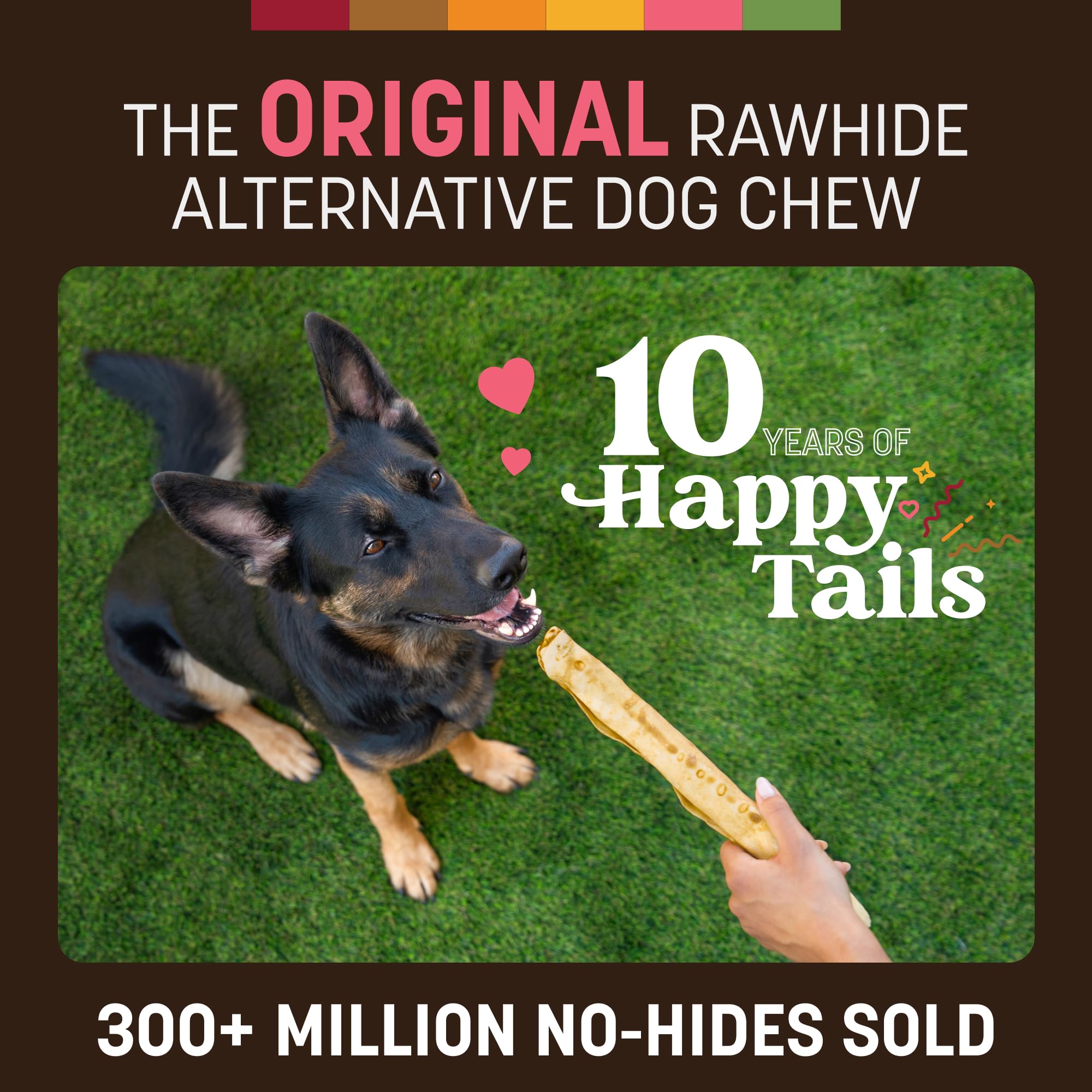 Earth Animal chuches sin cuero, textura masticable para perros activos