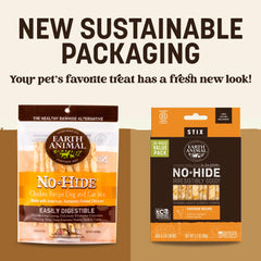 Earth Animal masticables duraderos sin cuero, opción segura para perros pequeños.