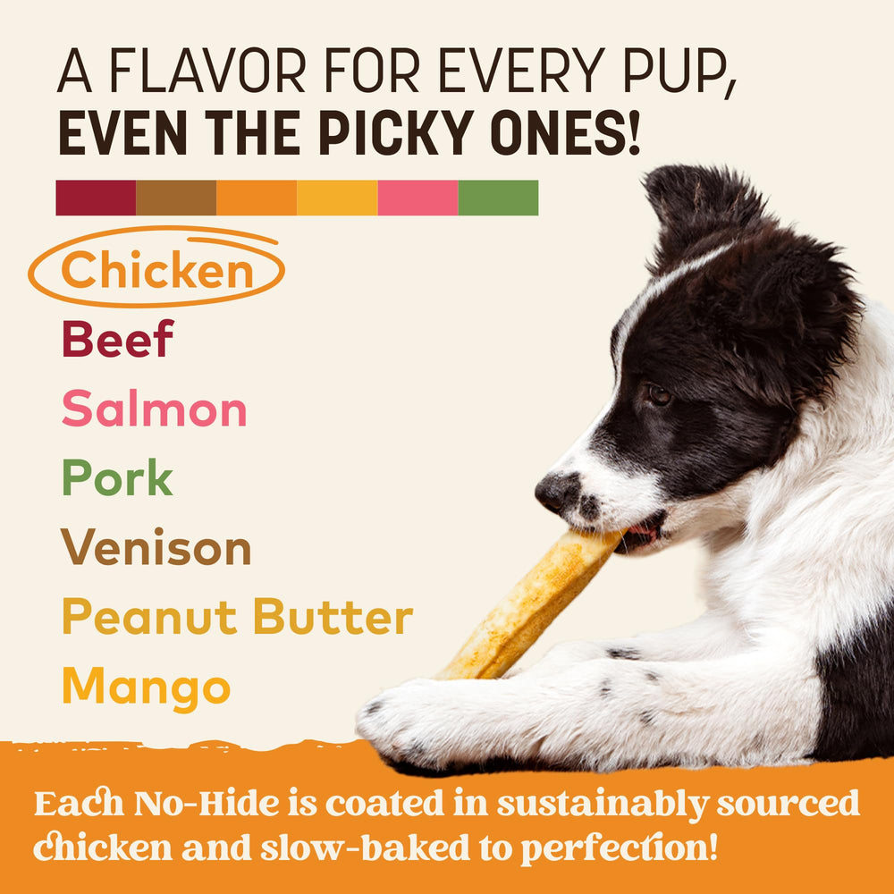 Earth Animal No Hide Chews productos hechos en EE. UU. con ingredientes simples.