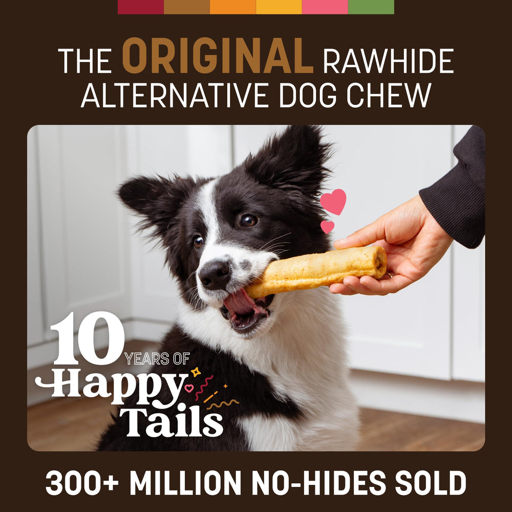 Earth Animal No Hide Chews, rollos sin cuero para perros medianos, sabor venado