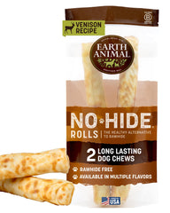 Earth Animal No Hide Chews venado largos masticables duraderos para perros grandes