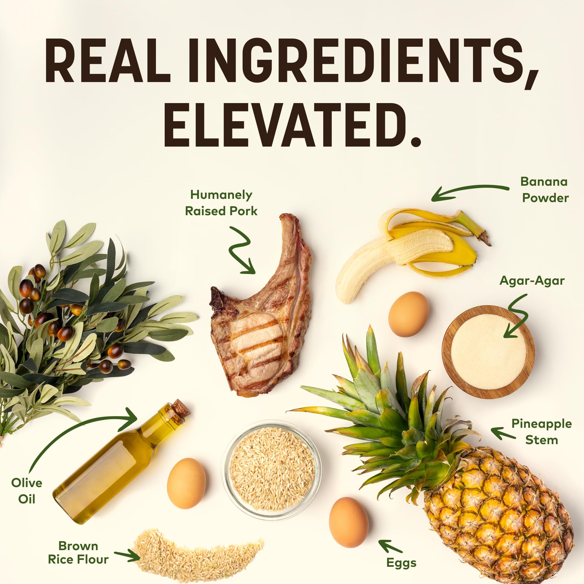 Ingredientes naturales, cerdo criado éticamente en No Hide Stix