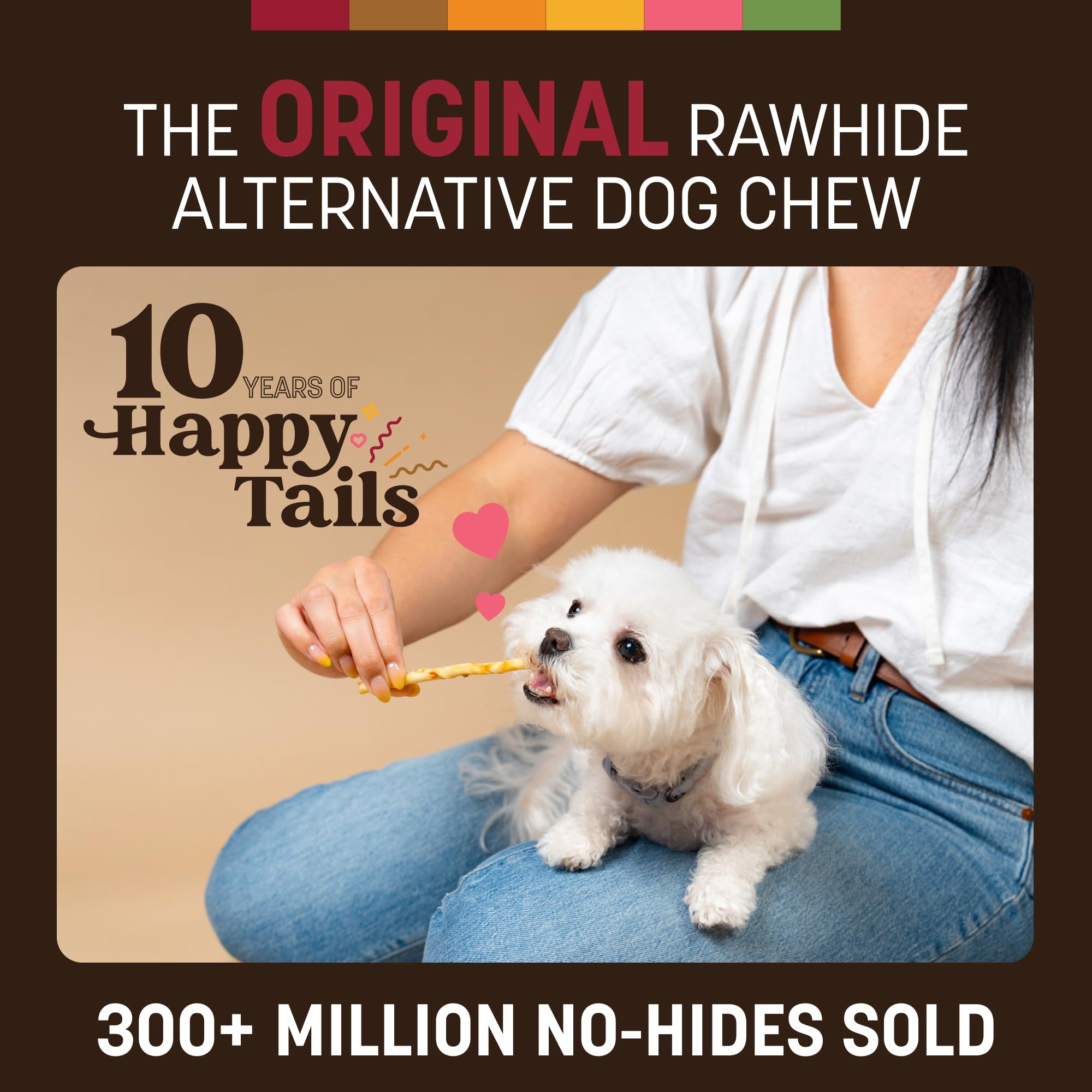 Earth Animal No Hide Stix textura suave sin piel, apta para dientes y encías.