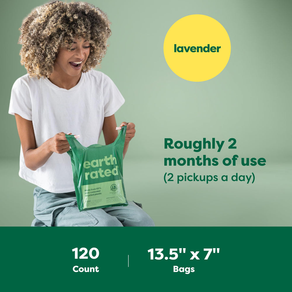 Earth Rated 65% posconsumo reciclado, opción sostenible para recoger desechos.